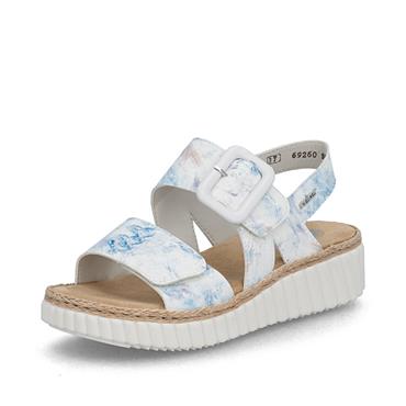 Rieker Platform Twin Velcro Strap Sandal - Multi